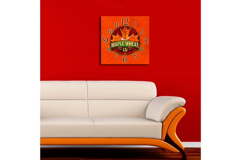 Diyadin Dekorklocka 40x40 cm Floral - Flerfärgad - Inredning - Väggdekor - Väggklocka & väggur