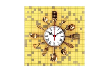 Diyadin Dekorklocka 40x40 cm Kitchen - Flerfärgad - Inredning - Väggdekor - Väggklocka & väggur