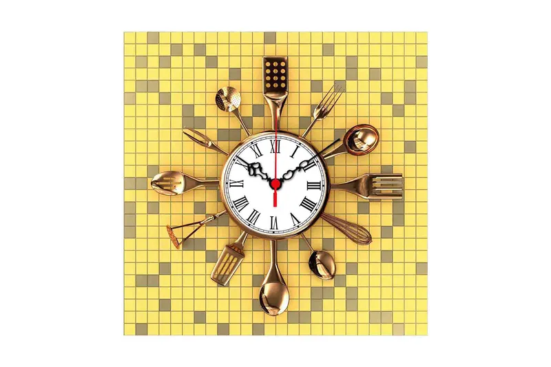 Diyadin Dekorklocka 40x40 cm Kitchen, Flerfärgad