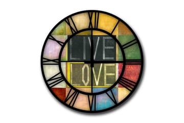 Diyadin Dekorklocka 50 cm Rund - Flerfärgad - Inredning - Väggdekor - Väggklocka & väggur