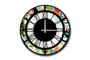 Diyadin Dekorklocka 50 cm Rund - Flerfärgad - Inredning - Väggdekor - Väggklocka & väggur