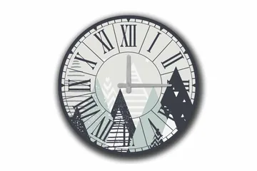 Diyadin Dekorklocka 50 cm Rund - Flerfärgad - Inredning - Väggdekor - Väggklocka & väggur