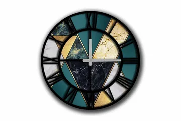 Diyadin Dekorklocka 50 cm Rund - Flerfärgad - Inredning - Väggdekor - Väggklocka & väggur