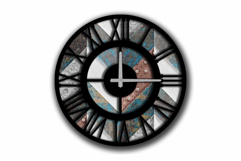 Diyadin Dekorklocka 50 cm Rund, Flerfärgad