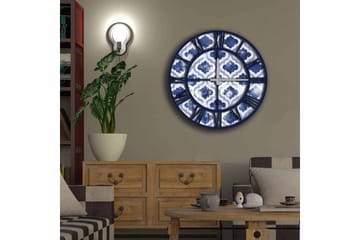 Diyadin Dekorklocka 50 cm Rund - Flerfärgad - Inredning - Väggdekor - Väggklocka & väggur