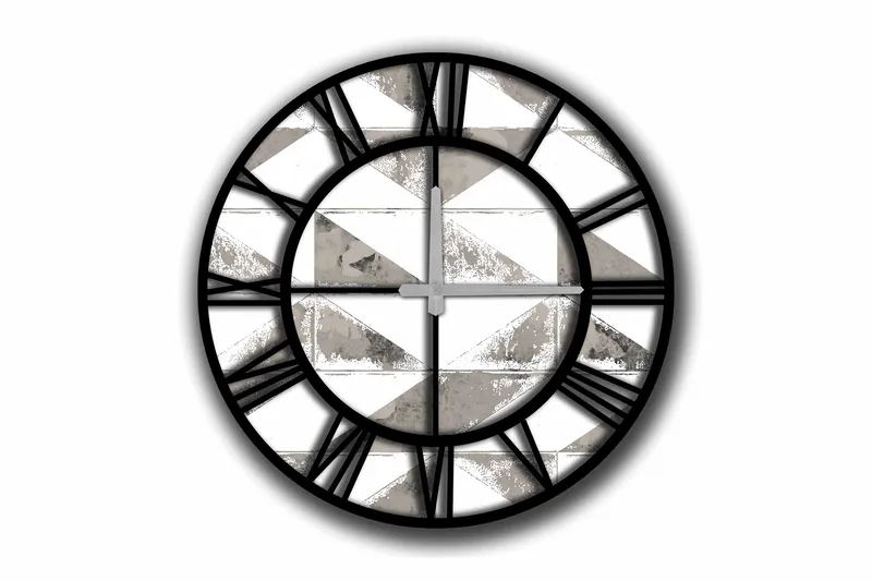 Diyadin Dekorklocka 50 cm Rund, Flerfärgad