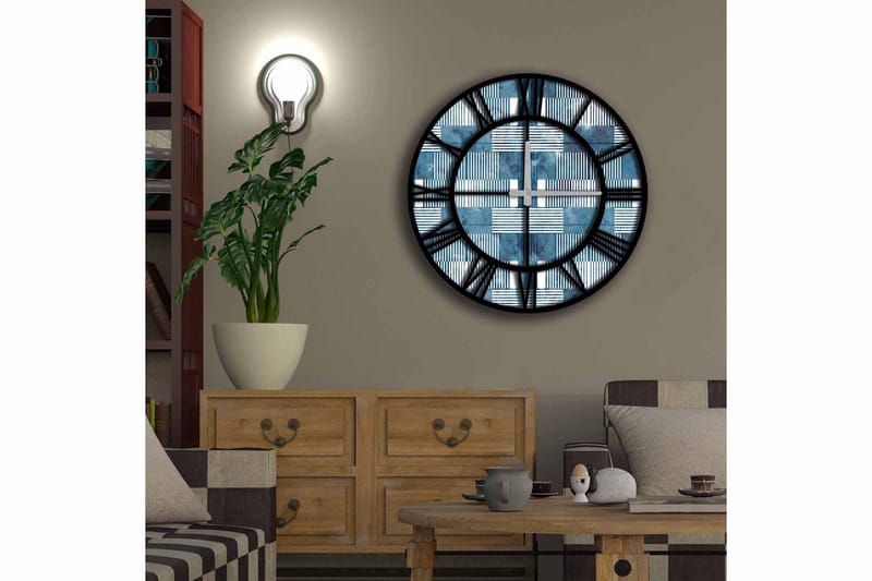 Diyadin Dekorklocka 50 cm Rund - Flerfärgad - Inredning - Väggdekor - Väggklocka & väggur