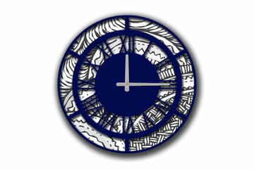 Diyadin Dekorklocka 50 cm Rund - Flerfärgad - Inredning - Väggdekor - Väggklocka & väggur