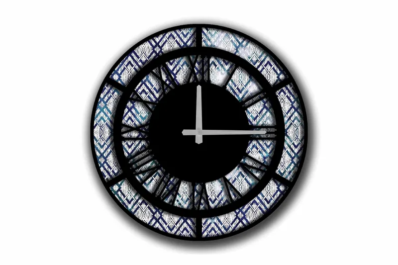 Diyadin Dekorklocka 50 cm Rund, Flerfärgad