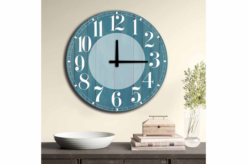 Diyadin Dekorklocka 50 cm Rund - Flerfärgad - Inredning - Väggdekor - Väggklocka & väggur