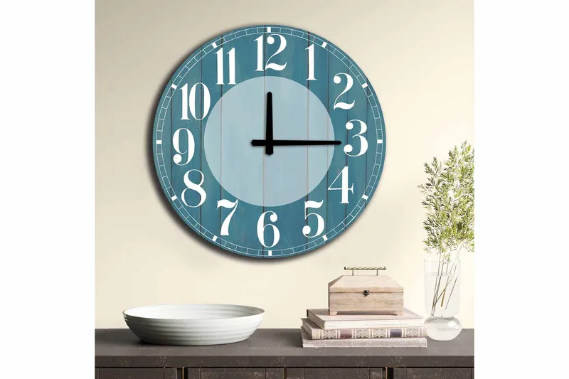 Diyadin Dekorklocka 50 cm Rund - Flerfärgad - Inredning - Väggdekor - Väggklocka & väggur