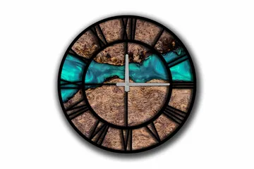 Diyadin Dekorklocka 50 cm Rund - Flerfärgad - Inredning - Väggdekor - Väggklocka & väggur