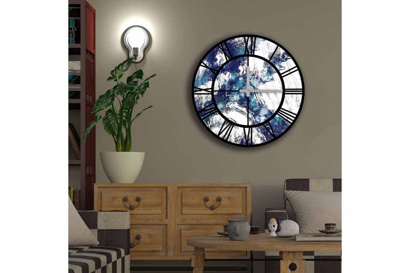 Diyadin Dekorklocka 50 cm Rund - Flerfärgad - Inredning - Väggdekor - Väggklocka & väggur