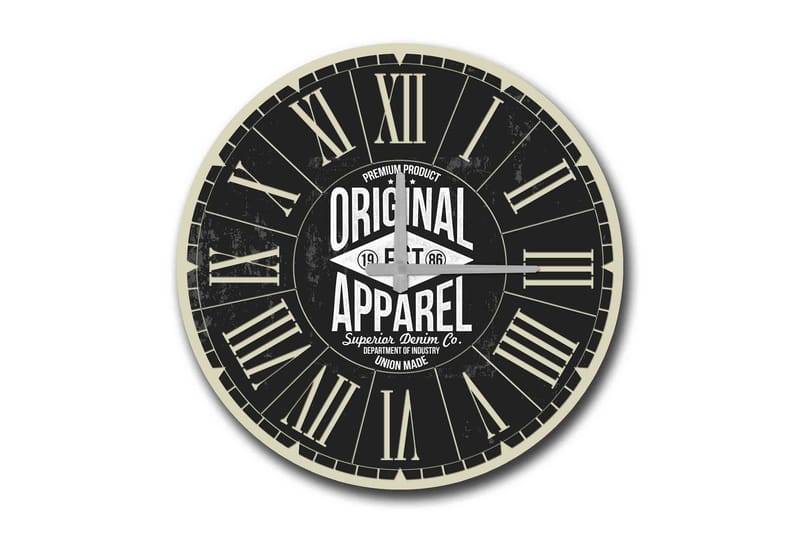 Diyadin Dekorklocka 50 cm Rund, Flerfärgad