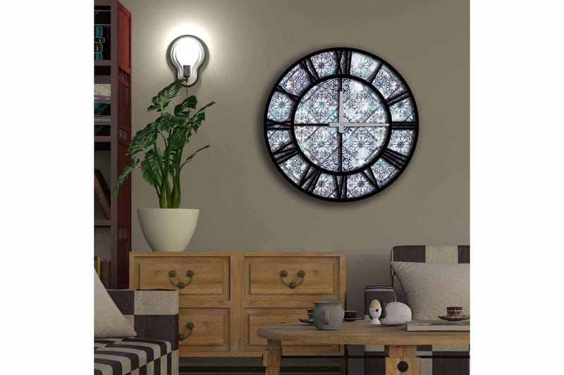 Diyadin Dekorklocka 50 cm Rund - Flerfärgad - Inredning - Väggdekor - Väggklocka & väggur