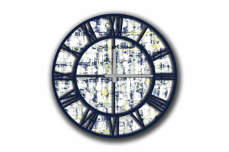 Diyadin Dekorklocka 50 cm Rund, Flerfärgad