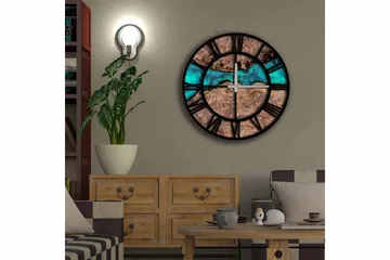 Diyadin Dekorklocka 50 cm Rund - Flerfärgad - Inredning - Väggdekor - Väggklocka & väggur