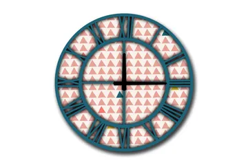 Diyadin Dekorklocka 50 cm Rund - Flerfärgad - Inredning - Väggdekor - Väggklocka & väggur