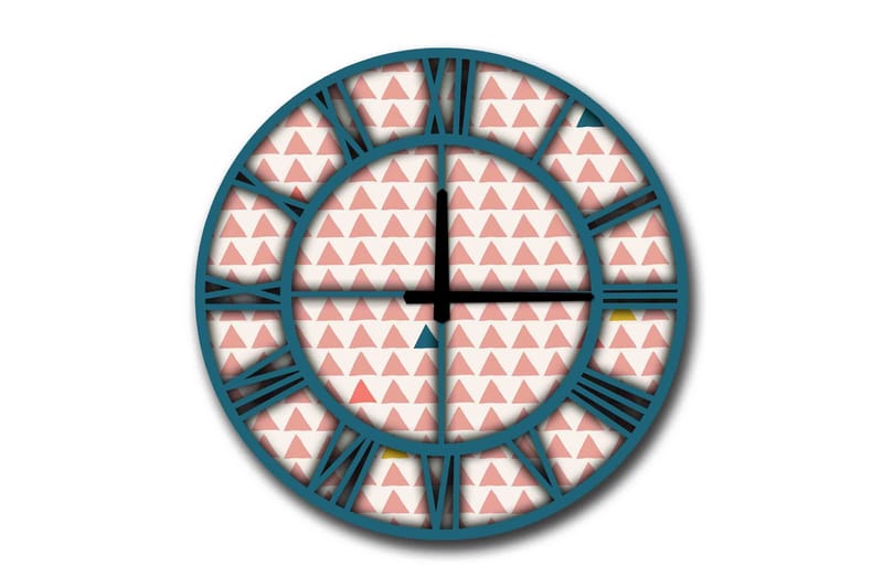 Diyadin Dekorklocka 50 cm Rund, Flerfärgad