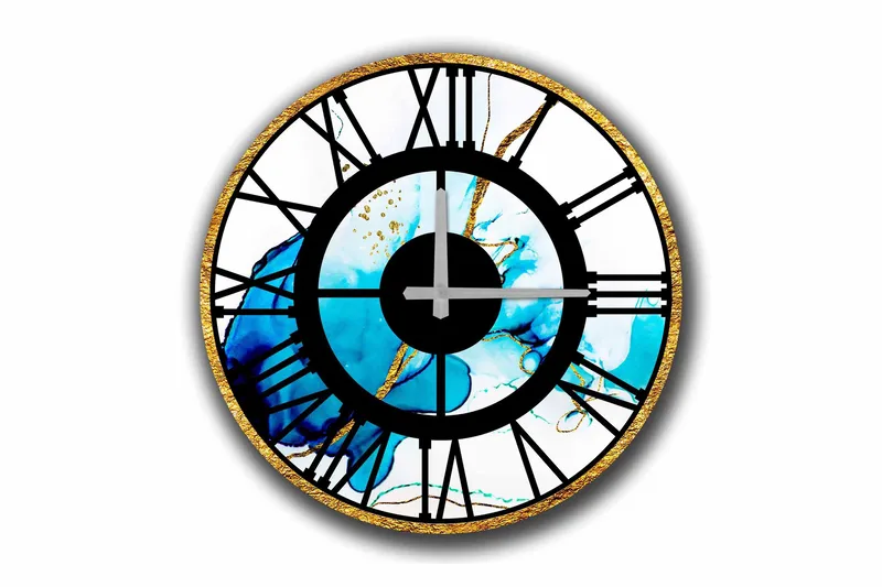 Diyadin Dekorklocka 50 cm Rund - Flerfärgad - Inredning - Väggdekor - Väggklocka & väggur