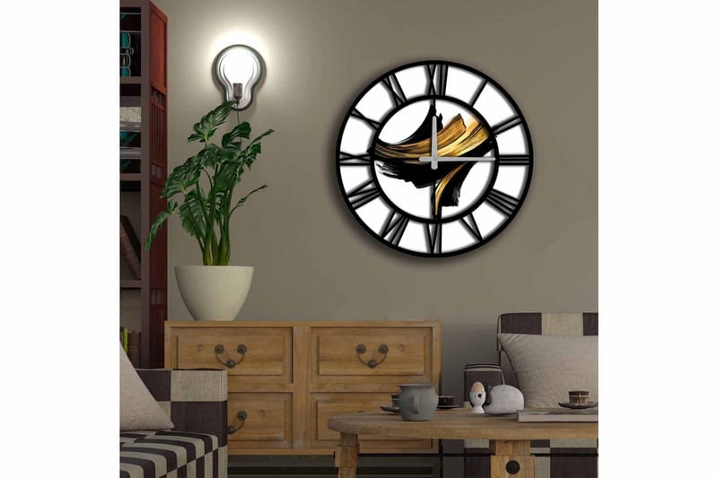 Diyadin Dekorklocka 50 cm Rund - Flerfärgad - Inredning - Väggdekor - Väggklocka & väggur