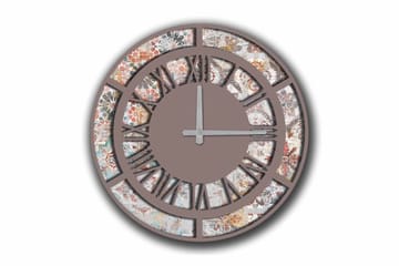 Diyadin Dekorklocka 50 cm Rund - Flerfärgad - Inredning - Väggdekor - Väggklocka & väggur