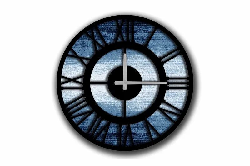 Diyadin Dekorklocka 50 cm Rund, Flerfärgad