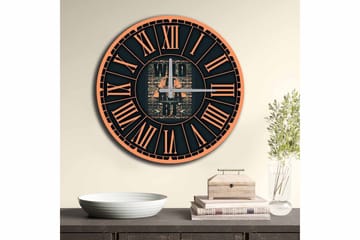 Diyadin Dekorklocka 50 cm Rund - Flerfärgad - Inredning - Väggdekor - Väggklocka & väggur