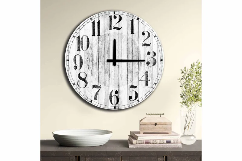 Diyadin Dekorklocka 50 cm Rund - Flerfärgad - Inredning - Väggdekor - Väggklocka & väggur