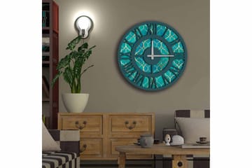 Diyadin Dekorklocka 50 cm Rund - Flerfärgad - Inredning - Väggdekor - Väggklocka & väggur