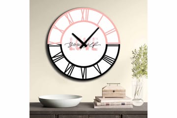 Diyadin Dekorklocka 50 cm Rund - Flerfärgad - Inredning - Väggdekor - Väggklocka & väggur