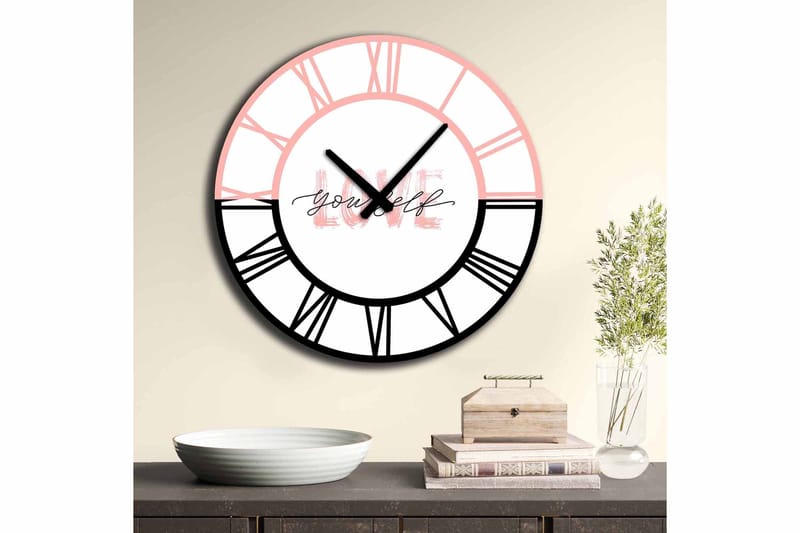 Diyadin Dekorklocka 50 cm Rund - Flerfärgad - Inredning - Väggdekor - Väggklocka & väggur