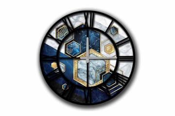 Diyadin Dekorklocka 50 cm Rund - Flerfärgad - Inredning - Väggdekor - Väggklocka & väggur