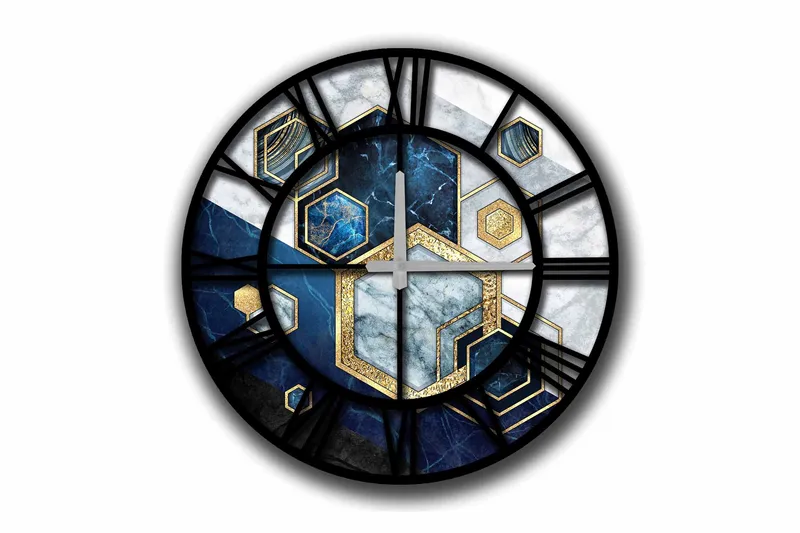 Diyadin Dekorklocka 50 cm Rund, Flerfärgad