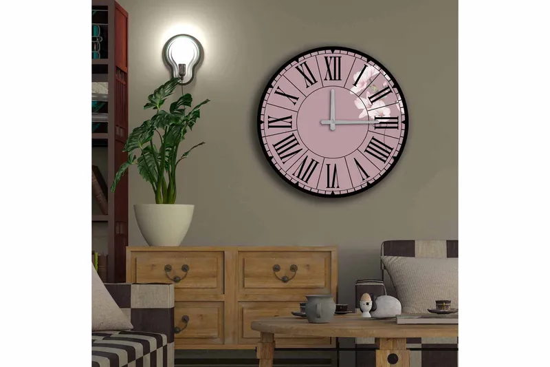 Diyadin Dekorklocka 50 cm Rund - Flerfärgad - Inredning - Väggdekor - Väggklocka & väggur