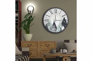 Diyadin Dekorklocka 50 cm Rund - Flerfärgad - Inredning - Väggdekor - Väggklocka & väggur