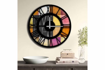 Diyadin Dekorklocka 50 cm Rund - Flerfärgad - Inredning - Väggdekor - Väggklocka & väggur