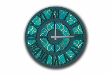 Diyadin Dekorklocka 50 cm Rund - Flerfärgad - Inredning - Väggdekor - Väggklocka & väggur