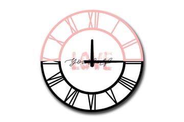 Diyadin Dekorklocka 50 cm Rund - Flerfärgad - Inredning - Väggdekor - Väggklocka & väggur