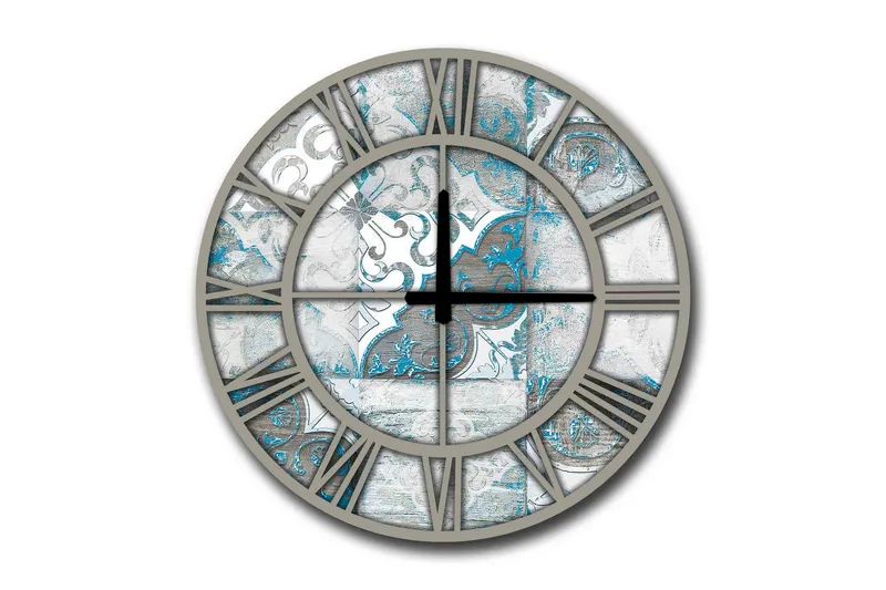 Diyadin Dekorklocka 50 cm Rund, Flerfärgad