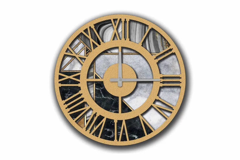 Diyadin Dekorklocka 50 cm Rund, Flerfärgad