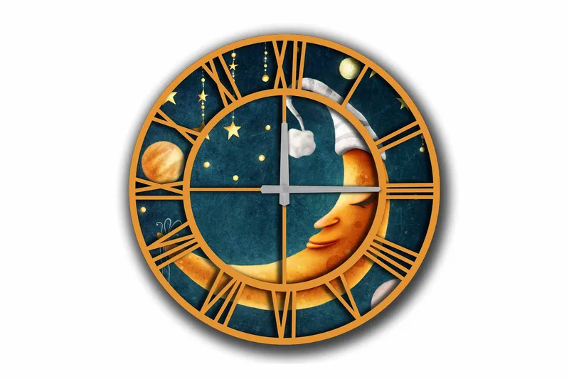 Diyadin Dekorklocka 50 cm Rund, Flerfärgad