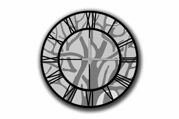 Diyadin Dekorklocka 50 cm Rund - Flerfärgad - Inredning - Väggdekor - Väggklocka & väggur