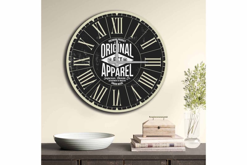 Diyadin Dekorklocka 50 cm Rund - Flerfärgad - Inredning - Väggdekor - Väggklocka & väggur