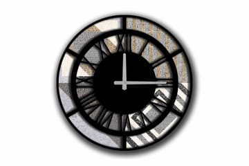 Diyadin Dekorklocka 50 cm Rund - Flerfärgad - Inredning - Väggdekor - Väggklocka & väggur