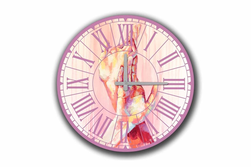 Diyadin Dekorklocka 50 cm Rund, Flerfärgad