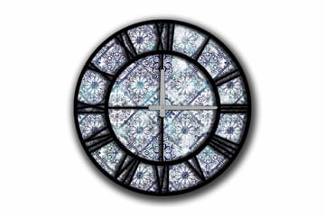 Diyadin Dekorklocka 50 cm Rund - Flerfärgad - Inredning - Väggdekor - Väggklocka & väggur