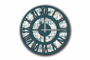 Diyadin Dekorklocka 50 cm Rund - Flerfärgad - Inredning - Väggdekor - Väggklocka & väggur