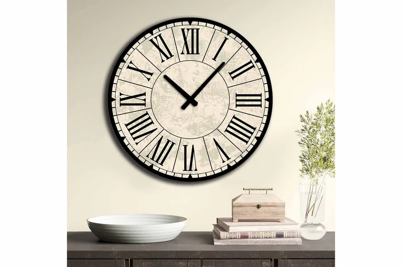 Diyadin Dekorklocka 50 cm Rund - Flerfärgad - Inredning - Väggdekor - Väggklocka & väggur