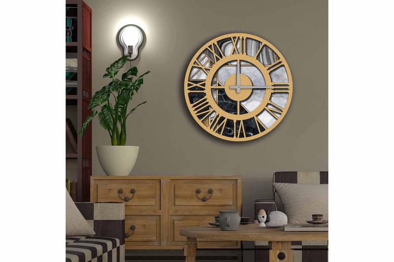 Diyadin Dekorklocka 50 cm Rund - Flerfärgad - Inredning - Väggdekor - Väggklocka & väggur